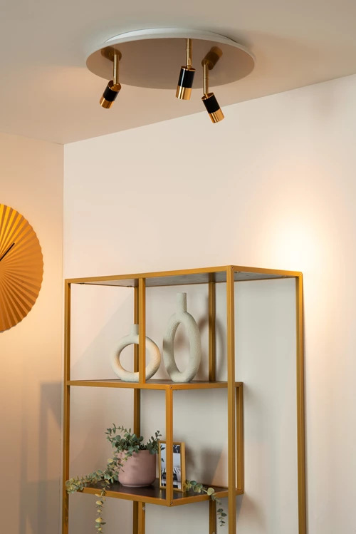 Lucide JUBEL - Flush ceiling light - Ø 48 cm - LED - CCT - 2500K/3000K - Matt Gold / Brass - atmosphere 3